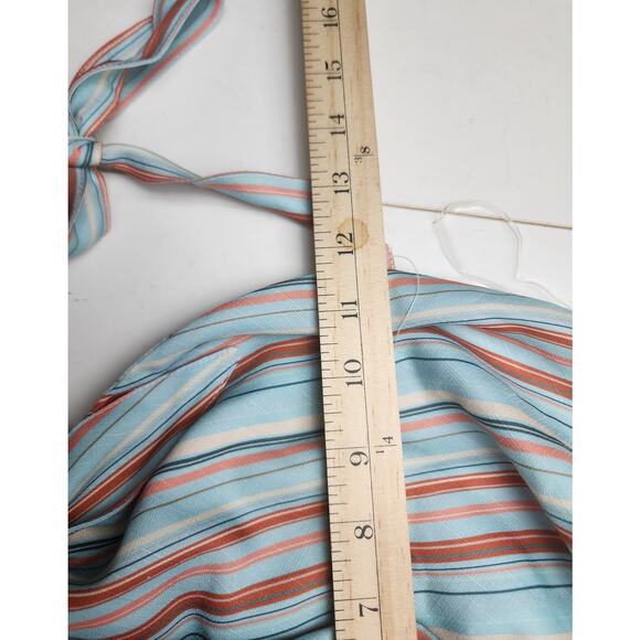 Unique Vintage Jumpsuit Womens 3X Striped beachy Wide leg funky cropped Summer - Picture 12 of 13